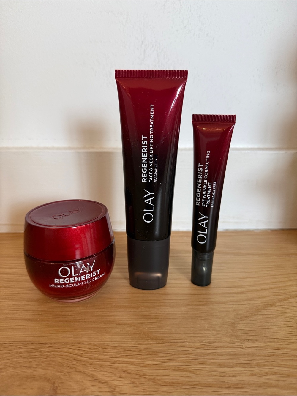 Olay Regenerist Serum & Cream Trio in Deep Red